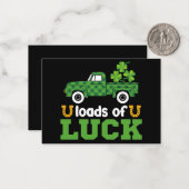 Loads Tractor Boys St Patricks Day Kids Mitteilungskarte (Vorderseite/Rückseite Beispiel)