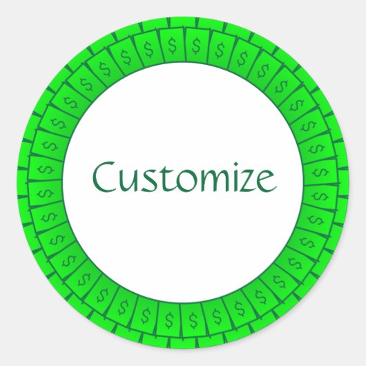 Loadz a' Money Template Runder Aufkleber (Vorderseite)