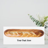 Loaf Baguette Personalisiert Karte (Stehend Vorderseite)