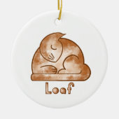 Loaf Cat Keramik Ornament (Vorne)