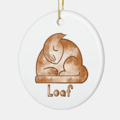 Loaf Cat Keramik Ornament (Links)