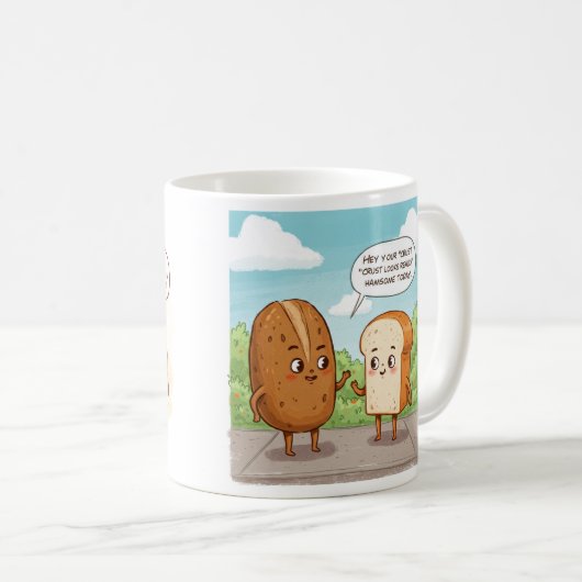 Loaf in Trouble, Bun to the Rescue! Ein großes Mo Kaffeetasse (VorderseiteRechts)