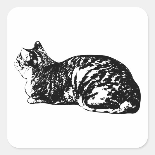 Loaf Life, Tabby Edition Quadratischer Aufkleber (Vorderseite)