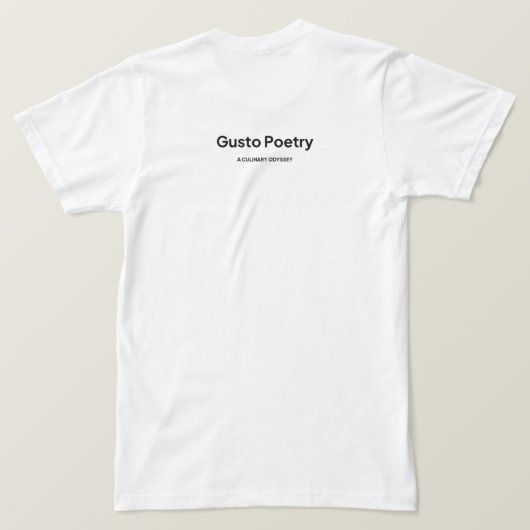 Loaf & Orange Gusto Poetry T-Shirt (Design Rückseite)