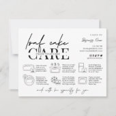 Loaf Pfund Kuchen Minimalistisch Baker Care Instru Dankeskarte (Vorderseite)