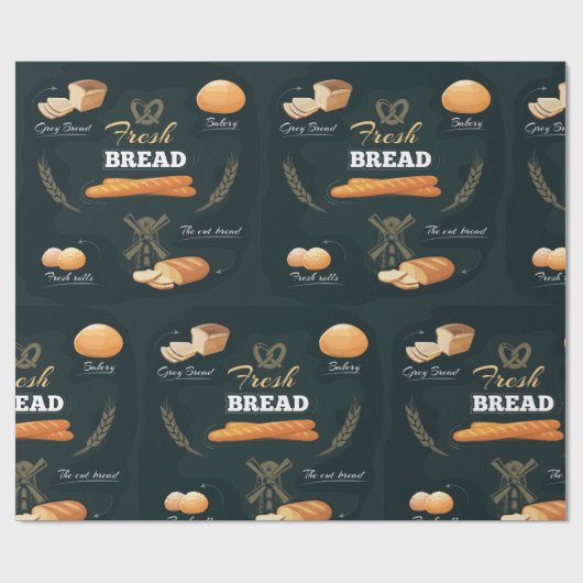 Loaf Rolls Baguette Geschenkpapier (Flach)