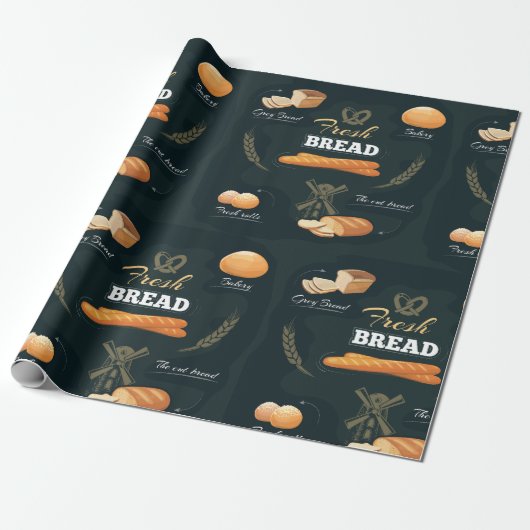 Loaf Rolls Baguette Geschenkpapier (Ungerollt)