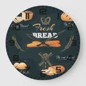 Loaf Rolls Baguette Große Wanduhr (Vorderseite)
