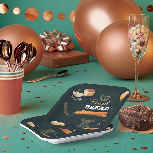 Loaf Rolls Baguette Pappteller