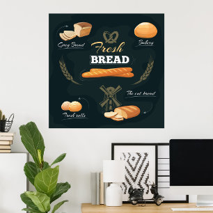 Loaf Rolls Baguette Poster