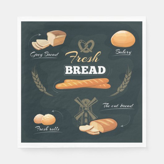 Loaf Rolls Baguette Serviette (Vorderseite)