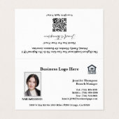 Loan Officer Business Card Visitenkarten (Außenseite Aufgefaltet)