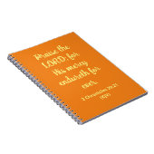 Lob den Herrn! - Erntedank Zitat - Orange - Notizblock (Rechte Seite)