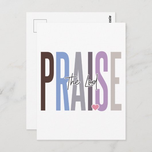 Lob den Herrn, glauben an Gott, vertrauen Jesus, b Postkarte (Vorne/Hinten)