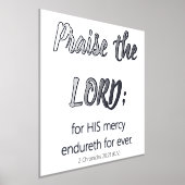 Lob der Lord Bible Verse Schwarz & Weiß 12 X 12 Foliendrucke (Ablage )