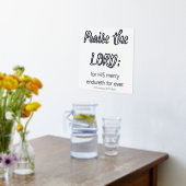 Lob der Lord Bible Verse Schwarz & Weiß 12 X 12 Foliendrucke (Ablage(Küche))