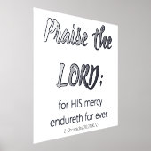 Lob der Lord Bible Verse Schwarz-Weiß-Silber Foliendrucke (Ablage )