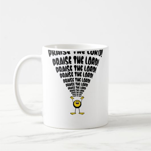 Lob des Herrn Emoji Kaffeetasse (Links)
