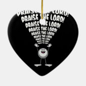 Lob des Herrn Emoji Keramik Ornament (Hinten)