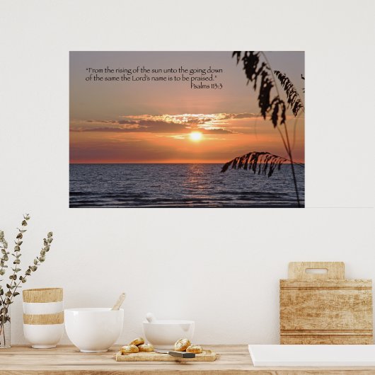 Lob des Herrn (Psalmen 113:3) Schrift Poster (Küche)