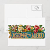 Lob des Herrn Vintage Christliche Postkarte (Vorne/Hinten)
