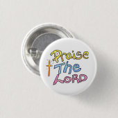 "Lob für den Christlichen Glaubenssatz Weiß Button (Vorne & Hinten)
