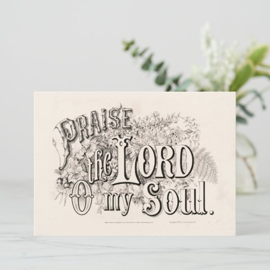 Lob für den Herrn oder mein Soul | Currier & Ives (Stehend Vorderseite)