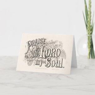 Lob für den Herrn oder mein Soul   Currier & Ives Feiertagskarte