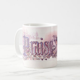 "Lob für den Herrn" Vintage Christliche Kunst-Lave Kaffeetasse