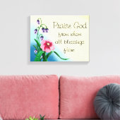 Lob für die blumenreiche Leinwand (Insitu (Wohnzimmer))