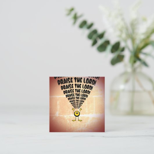 Lob für die Lord Emoji-Schriftzeichen Quadratische Visitenkarte (Stehend Vorderseite)