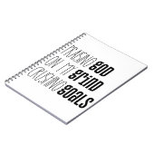 Lob Gott für das Grind Goals-Notebook Notizblock (Linke Seite)