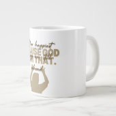 Lob Gott Glauben inspiriert Jumbo-Tasse (Vorderseite Rechts)