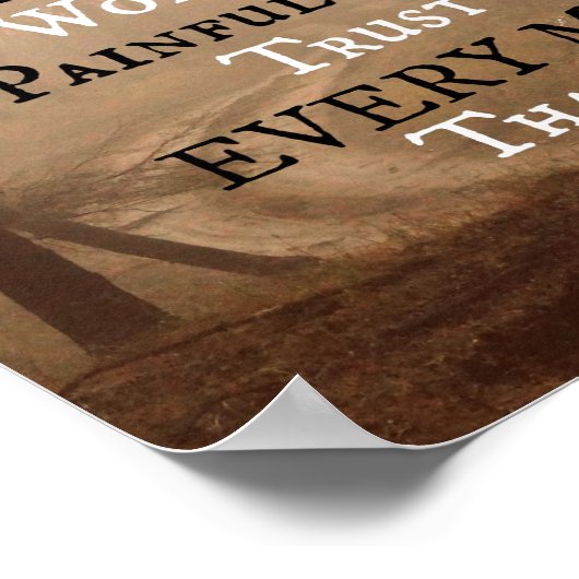 Lob Gott in allen Momenten Zitat Poster (Ecke)