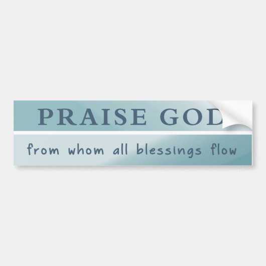 Lob-Gott, von dem aller Segen fließt Autoaufkleber (Vorne)