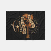 Lob ihn mit den Streichern Jesus akustischer Gitar Fleecedecke (Vorderseite (Horizontal))