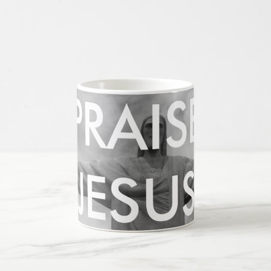 Lob Jesus in der Brasilien-Büro-Tasse Kaffeetasse (Mittel)