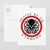 Lob sei Cthulhu Postkarte (Vorne/Hinten)