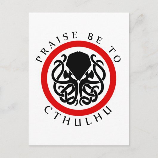 Lob sei Cthulhu Postkarte (Vorderseite)