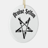 Lob Seitan 1,2 (Schwarzes) Keramik Ornament (Rechts)