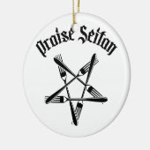 Lob Seitan 1,2 (Schwarzes) Keramik Ornament (Links)