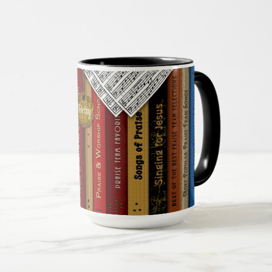 Lob-Team-Musikbuch-Tasse Tasse (VorderseiteRechts)