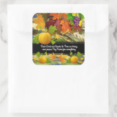 Lob und Erntedank Fall Square Aufkleber (Tasche)
