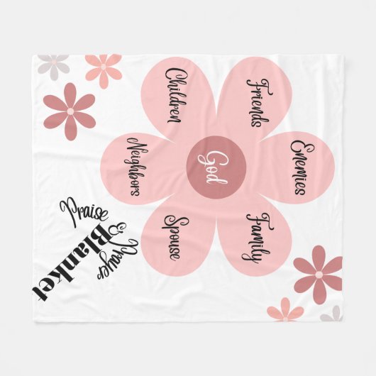 Lob und Gebetsblanket Fleecedecke (Vorderseite (Horizontal))