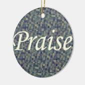 Lob unter den Pfoten Keramik Ornament (Links)