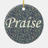 Lob unter den Pfoten Keramik Ornament (Hinten)