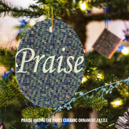 Lob unter den Pfoten Keramik Ornament