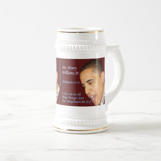 Lob-Wecker-Tasse Bierglas (VorderseiteRechts)