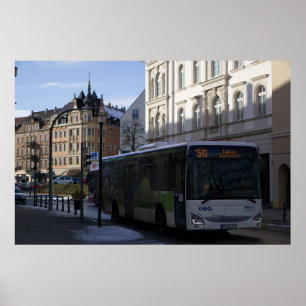 Löbau, Deutschland - Öffentlicher Bus in historisc Poster