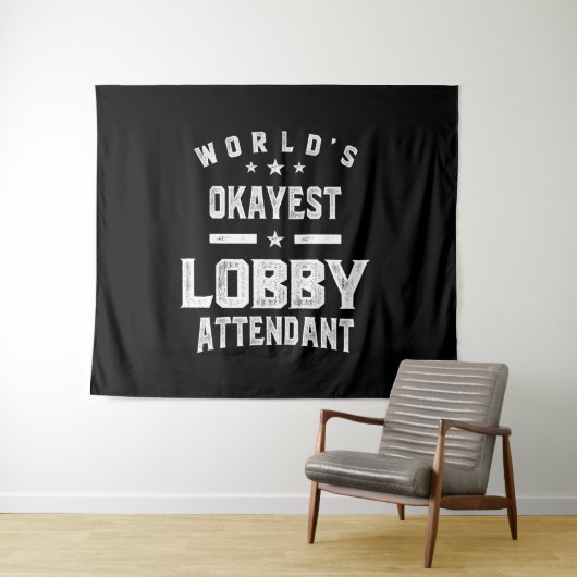 Lobby Attendant Job Title Gift Wandteppich (Beispiel (Horizontal))